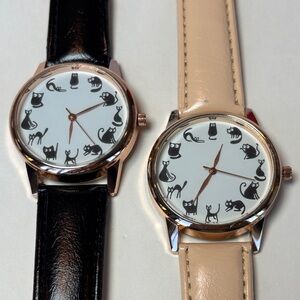 Set of Two Cat Lovers Watches